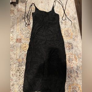 Zara black shift dress with ties